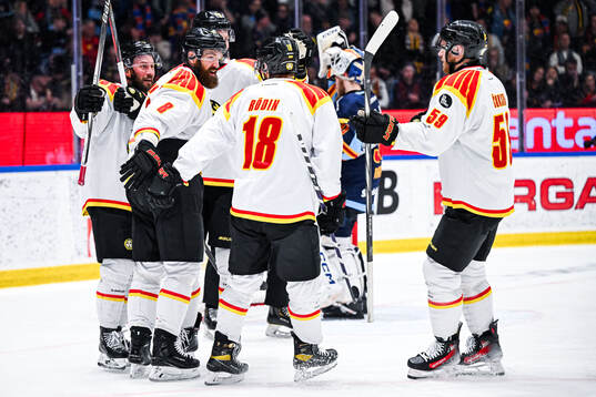 Brynäs spelare jublar