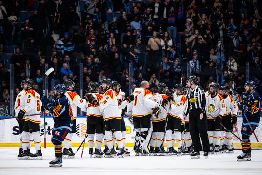 Brynäs spelare jublar