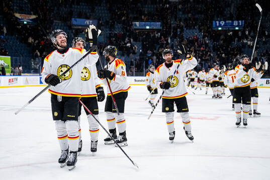 Brynäs spelare jublar
