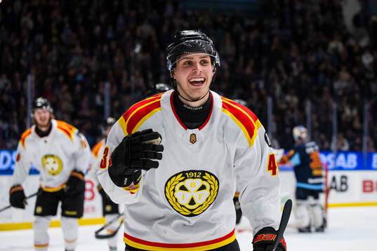 Brynäs Noel Nordh jublar
