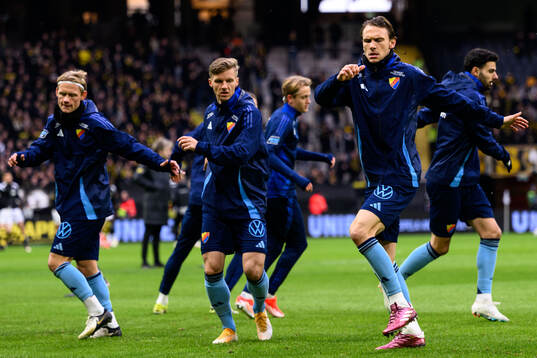 Djurgårdens Tobias Gulliksen, Samuel Leach Holm och Albin
