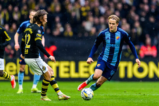 AIKs Axel Björnström och Djurgårdens Oskar Fallenius