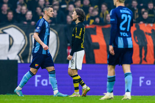 Djurgårdens Haris Radetinac och AIKs Axel Björnström
