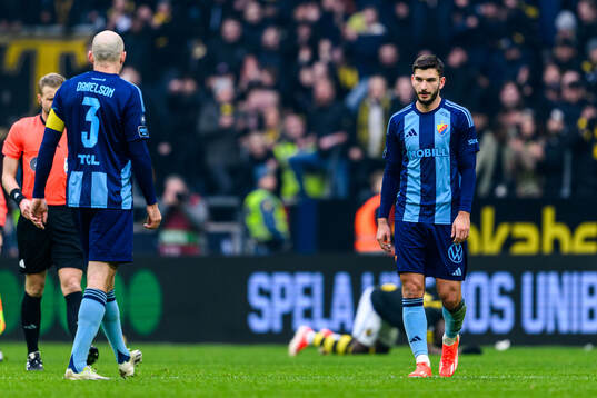 Djurgårdens Besard Sabovic deppar