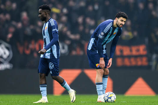 Djurgårdens Tokmac Nguen och Deniz Hummet  deppar