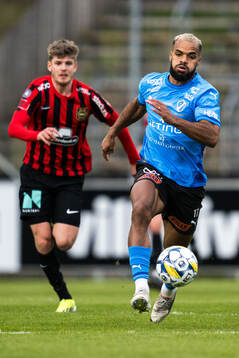 Brommapojkarnas Frederik Christensen  och Halmstads Phil
