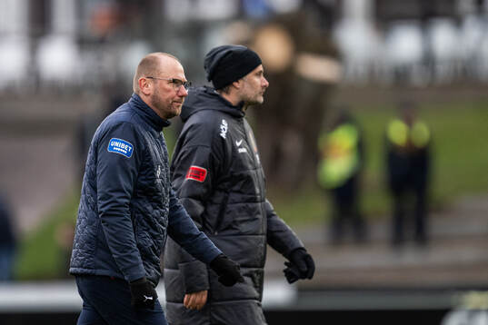 Halmstads tränare Magnus Haglund deppar