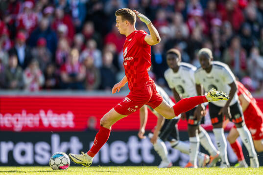 Emil Kornvig of Brann scores the 1-0 goal