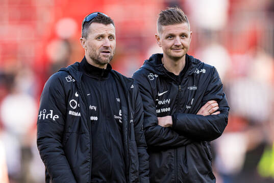Eirik Horneland, head coach of Brann, and Erik Huseklepp,