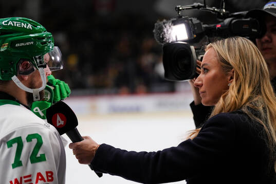 Rögles Daniel Zaar  och Tv4’s Frida Nordstrand
