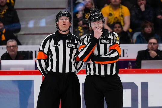 Domare Tobias Björk och Daniel Eriksson