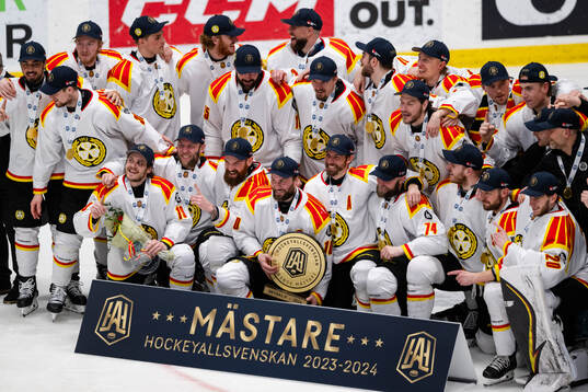 Brynäs spelare jublar