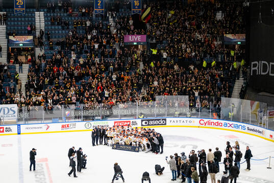 Brynäs spelare jublar