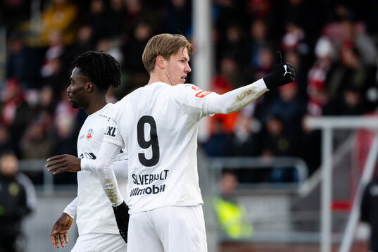 Helsingborgs Taylor Silverholt jublar