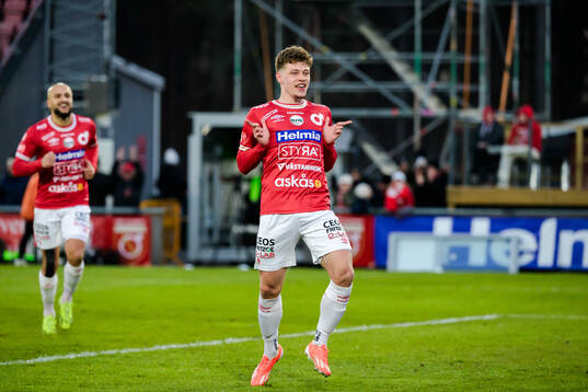 Degerfors Gustav Lindgren jublar