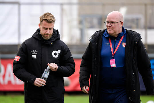 Degerfors Tränare William Lundin och sportchef Patrik