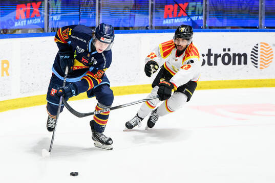 Djurgårdens Melvin Wersäll och Brynäs Tyler Vesel