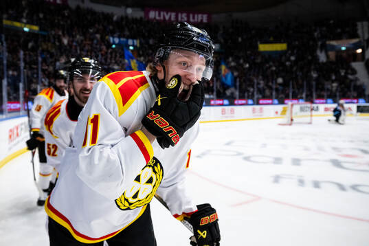 Brynäs Oliver Tärnström jublar