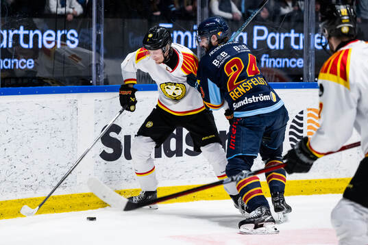 Brynäs Oliver Tärnström och Djurgårdens Ludvig Rensfeldt