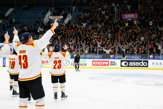Brynäs spelare jublar