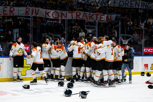 Brynäs spelare jublar
