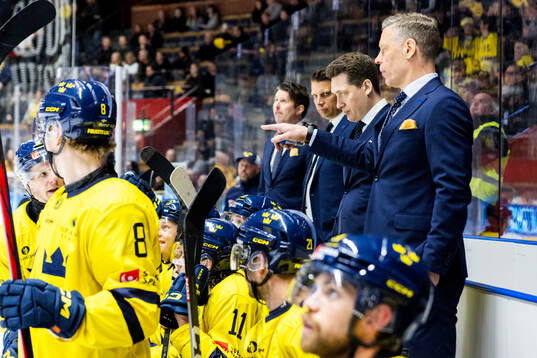 Coach Sam Hallam of Sweden