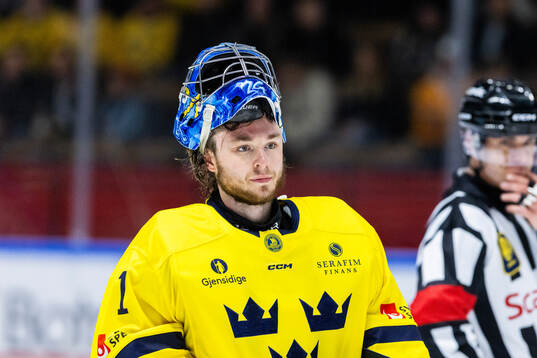 goalkeeper Filip Larsson of Sweden