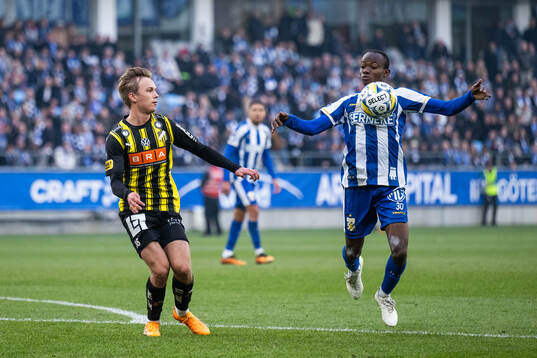 Häckens Pontus Dahbo och IFK Göteborgs Malick Junior