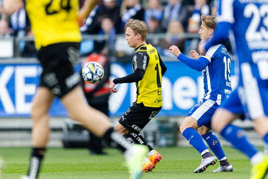 Häckens Pontus Dahbo och IFK Göteborgs Arbnor Mucolli