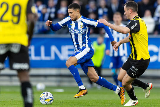IFK Göteborgs Thomas Santos och Häckens Even Hovland