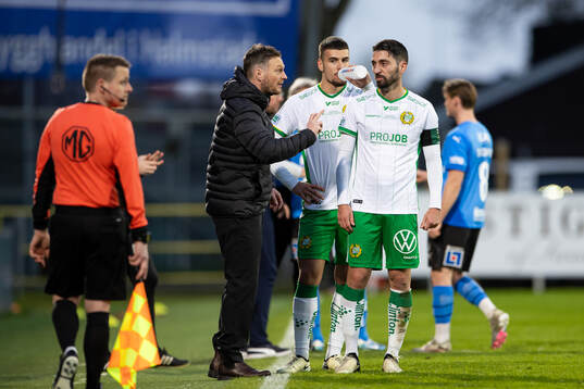 Hammarbys tränare Kim Hellberg och Nahir Besara