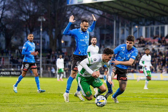 Halmstads Vinicius Nogueira De Oliveira och Bleon Kurtulus