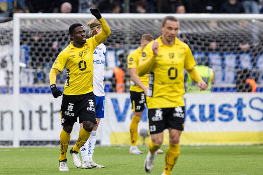 Elfsborgs Michael Baidoo jublar