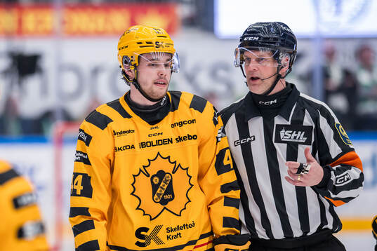 Skellefteås Elias Salomonsson och Domare Mikael Nord