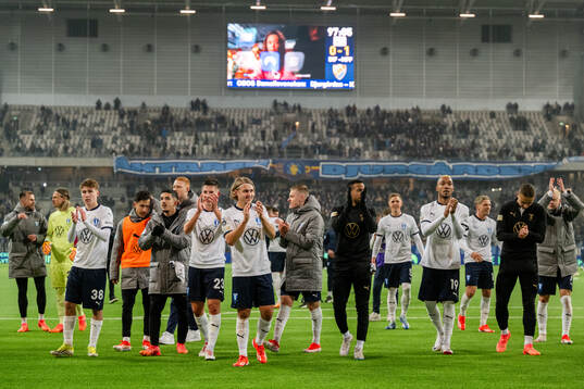 Malmö FFs spelare jublar