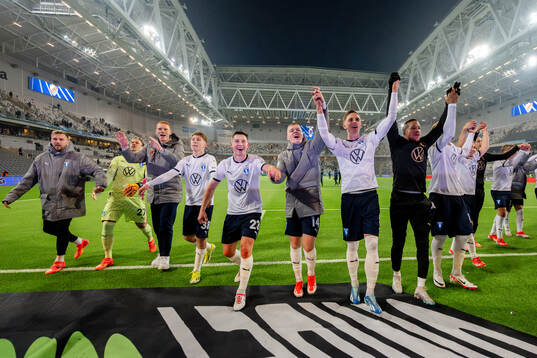Malmö FFs spelare jublar