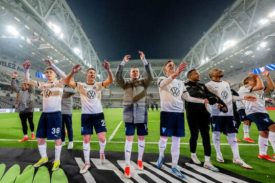 Malmö FFs spelare jublar