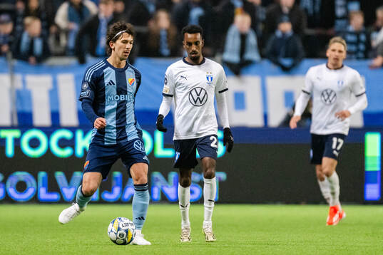 Djurgårdens Gustav Wikheim och Malmö FFs Taha Ali