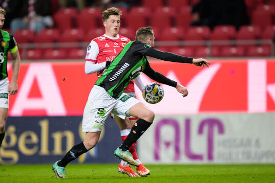 Kalmars Kevin Jensen och GAISs Axel Norén