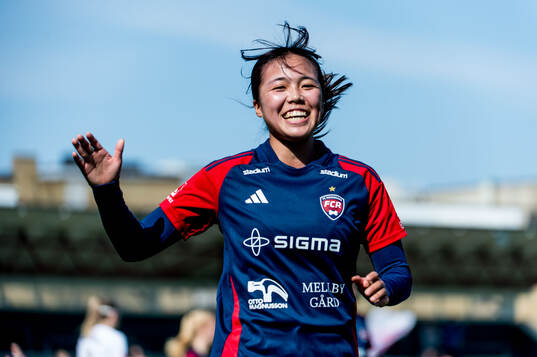 FC Rosengårds Momoko Tanikawa jublar