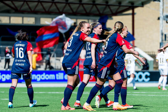 FC Rosengårds Gudrun Arnardottir jublar