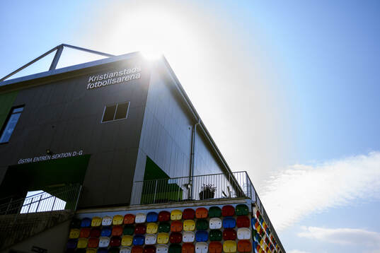 Exteriör av Kristianstad fotbollsarena