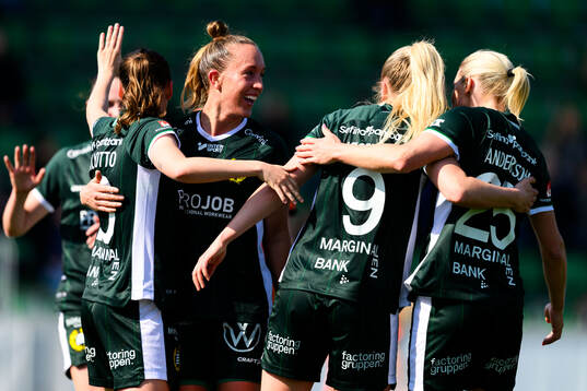 Hammarbys Smilla Vallotto, Julia Roddar, Anna Jøsendal och