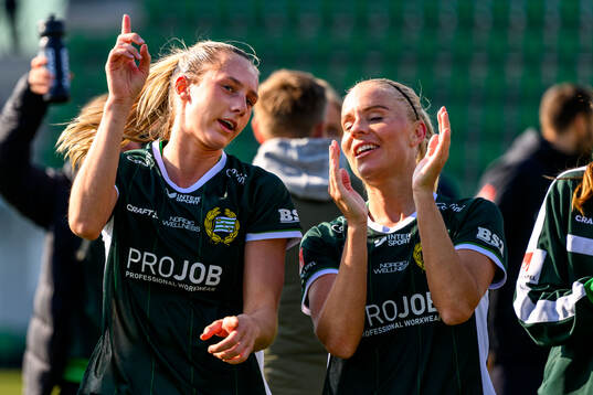 Hammarbys spelare jublar