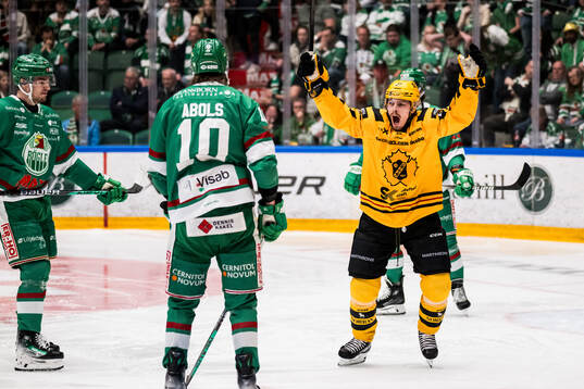 Skellefteås Jonathan Johnson jublar