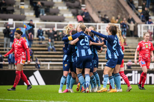 Djurgårdens spelare jublar