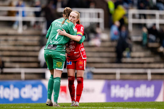 KIF Örebros målvakt Clara Ekstrand och Minea Lassas deppar