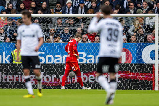Sander Tangvik of Rosenborg looks dejected