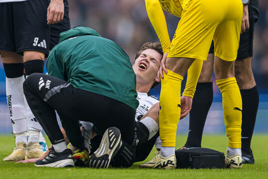 Sverre Nypan of Rosenborg in pain