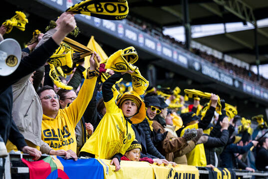 Spectators in the stands